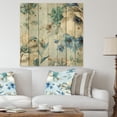 thumbnail image 2 of Designart 'Indigold Watercolor Lovely bird III' Farmhouse Print on Natural Pine Wood, 2 of 3