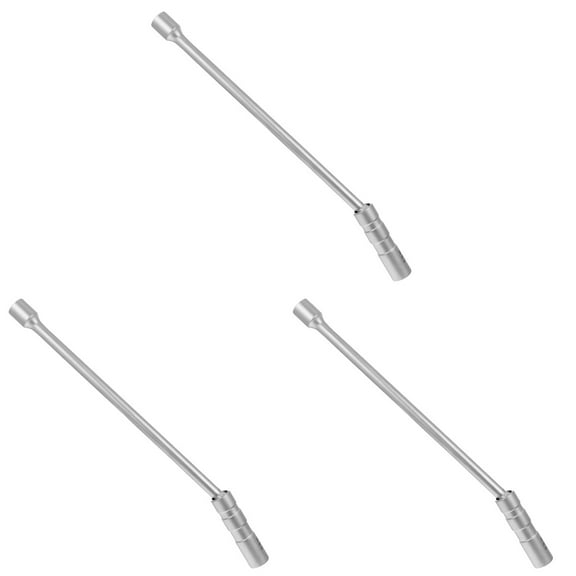 GOOHOCHY Set of 3 Socket Spark Plug Sleeve Wrench Ratchet Wrench 30.30X1.80X1.80CM Silver