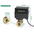 thumbnail image 2 of U. S. Solid Motorized Ball Valve with 3 Signal Lights, 1/2 inch, Brass, Normally Open, Black Casing, 2 of 10