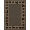 Couristan Recife Elephant Area Rug, 7'6" x 10'9", Cocoa-Black