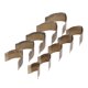 thumbnail image 1 of Molde para cuchillo de cuero, 10 piezas, para correa de reloj, herramienta de punzón para cinturón de cuero, hecha a mano, con cola de espada., 1 of 14