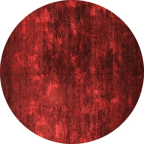 Ahgly Company Indoor Round Oriental Orange Industrial Area Rugs, 8' Round