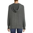 thumbnail image 4 of Holiday Time Women's Long Sleeve Hacci Hoodie, 4 of 5