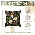 thumbnail image 3 of Mushroom Pillow Covers 16x16 Set of 2 Green Plant Throw Pillow Cases Spring Summer Rustic Decorative Outdoor Pillowcase Cushion Cover Cute Aesthetic Pillow Protector for Sofa Couch Bed, 3 of 6