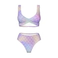 thumbnail image 4 of Daiia Fish Scale1 Women's Bikini Set Two Piece Swimsuit High Waisted Bikini Adjustable Straps Bikini Perfect for Beach, Pool, and Summer Vacation-X-Large, 4 of 9