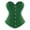 Green, variant on Glitter Corset Tops for Women Lace Up Push Up Boned Overbust Bustier Wedding Waist Cincher