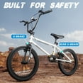 thumbnail image 4 of KORIMEFA Freestyle Kids BMX Bikes 18 20 Inch Kids Bicycles for Years Old Boys Girls Teen with Adjustable Seat and Handbrake, for Kids 7-13 Beginner-Level to Advanced Rider, 4 of 8