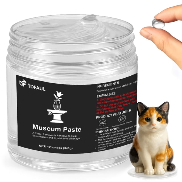 Gel fijador Exhibits 1DFAUL de 355 ml para museos, extraíble y transparente