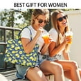 thumbnail image 5 of Large Capacity Tote Bag,Yellow Lemon Fruit Slices Blue Pattern Handbag Fashion Luxury Tote Bag,15.7"x13"x 5.1" Inches,Laptop Compatible, 5 of 6