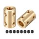 thumbnail image 1 of Acoplamiento de eje de motor de robot rueda acoplador rígido conector tono dorado, de 6 mm a 8 mm 2, 1 of 3