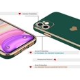 thumbnail image 4 of Compatible with iPhone 11 Case,Women Girsl Cute Love Heart Plating Design Protective Bumper with Camera Lens Cover Slim Shockproof Silicone Soft Phone Case for iPhone 11 Green, 4 of 7