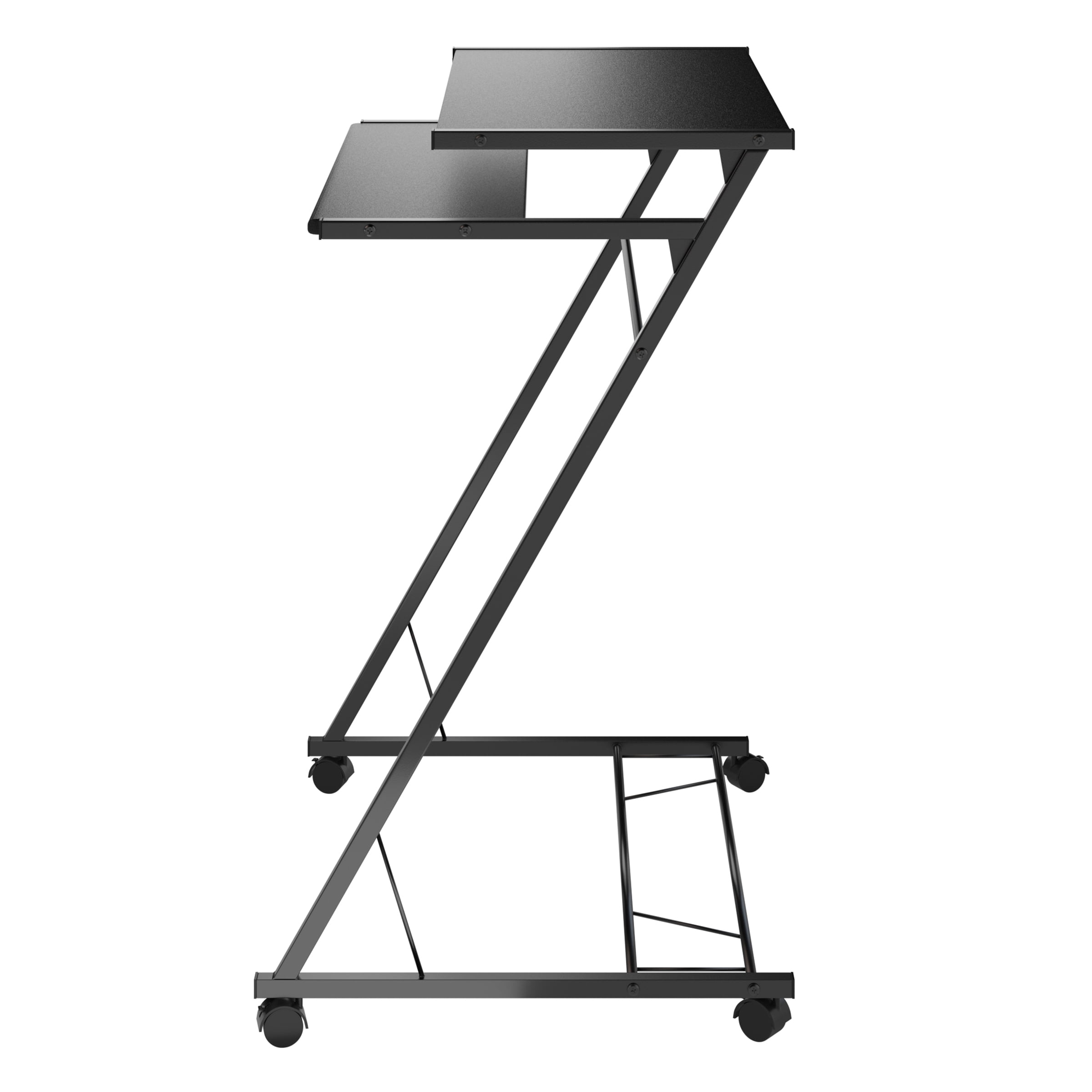 Lavish Home Rolling Laptop Cart with Casters for Mobility (Black)