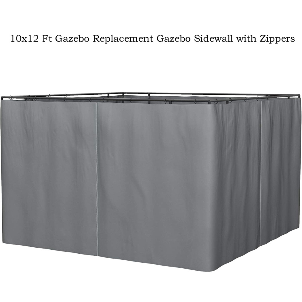 10 x 12Ft Gazebo Replacement Curtain Cloth, Gazebo 4Sidewall Curtain