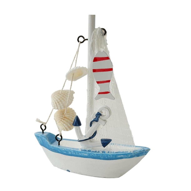 Modelo de velero, artesanía con temática náutica, adorno decorativo hecho a mano para la decoración del hogar. Estilo B
