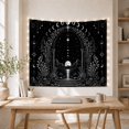 thumbnail image 5 of Celestial Moon Above a Mountain Lake Within a Stone Arch, Serene Gothic for Astronomy Fans, Lunar Wall Art, Housewarming Gift, Tapestry Wall Hanging for Bedroom and Studio, 5 of 7