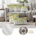 thumbnail image 5 of Lemon Eucalyptus Outdoor Pillow Covers 26x26 Set of 2,Waterproof Patio Throw Pillowcase Protectors,Farm Flower Fruit Country Boho Summer Decorative Pillow Shams Cushion Covers for Seat Bed Couch Sofa, 5 of 8