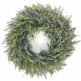 thumbnail image 1 of Corona de lavanda artificial, plantas artificiales, plantas verdes, decoración del hogar, plantas de boda, decoración de paredes, flores artificiales (corona de lavanda brumosa) ER, 1 of 5
