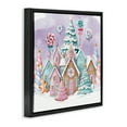 thumbnail image 3 of Stupell Industries Traditional Gingerbread Candy Town Black Floating Frame Canvas Art, 18 x 18, by Nicole DeCamp, 3 of 8
