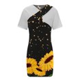 thumbnail image 5 of Mini vestido de manga corta con estampado floral ahuecado cruzado causal sexy para mujer Fridja qw1212, 5 of 5
