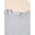 thumbnail image 7 of Zaldita Kids Girls Solid Color Basic T-shirts Cotton Round Neck Short Sleeve Blouse Tee Tops Grey 2-3, 7 of 7