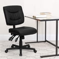 thumbnail image 2 of Scranton & Co Leather Mid-Back Task Office Chair in Black, 2 of 8