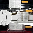 thumbnail image 5 of NOGIS Durable Piano Music Book Clip - Page Holder for Music Stand, Perfect for Piano Accessories and Music Binders（White）, 5 of 7