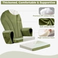 thumbnail image 6 of 5pcs Velvet Glider Rocking Chair Replacement Cushion Set Soft Non-Slip w Pockets, 6 of 7