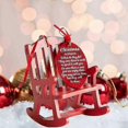 thumbnail image 3 of 1pcs Christmas In Heaven Memorial Ornament Mini Wooden Rocking Chair With Tag Sign, 3 of 5