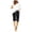 Black, variant on Shorts for Women Patterned Bermuda Shorts Pockets Drawstring Elastic Waist Thin Material Floral Printed Summer Vacation Bottoms