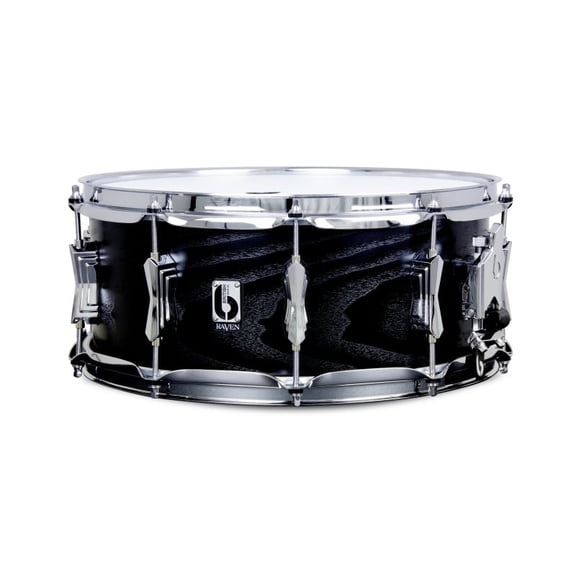 British Drum Co Raven Birch Snare 614 Palladium Hardware