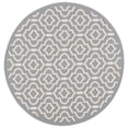 thumbnail image 2 of Safavieh Courtyard Lavern Geometric Indoor/Outdoor Area Rug, Anthracite/Beige, 5'3" x 5'3" Round, 2 of 7