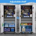thumbnail image 3 of JAORD Metal Rolling Storage Cabinet with 2 Drawers & Pegboards, Adjustable Shelf & Locking Doors - Garage Cabinets for Tool Storage, Assemble Required, 3 of 7