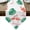 Green, variant on Pink Flamingo Table Runner Linen Burlap Table Runner 72 Inches Long Boho Summer Tropical Palm Leaves Watercolor Dresser Scarves for Kitchen Island Coffee Dining Room Party Holiday Decor 14"x72"