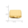 thumbnail image 5 of Real 14kt Yellow Gold 11.0x18.0mm Open Back Men's Signet Ring Size: 10; for Adults and Teens; for Women and Men, 5 of 5