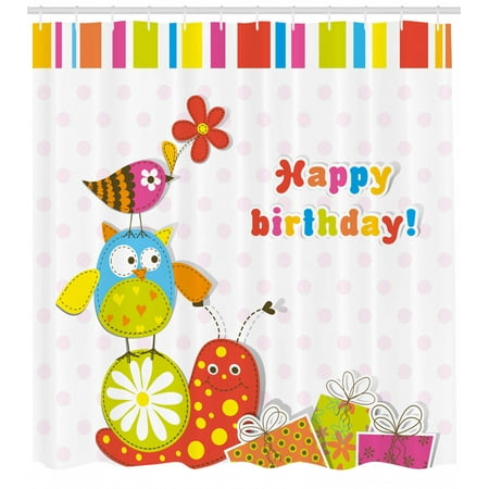 Birthday Decorations For Kids Shower Curtain Patchwork Like