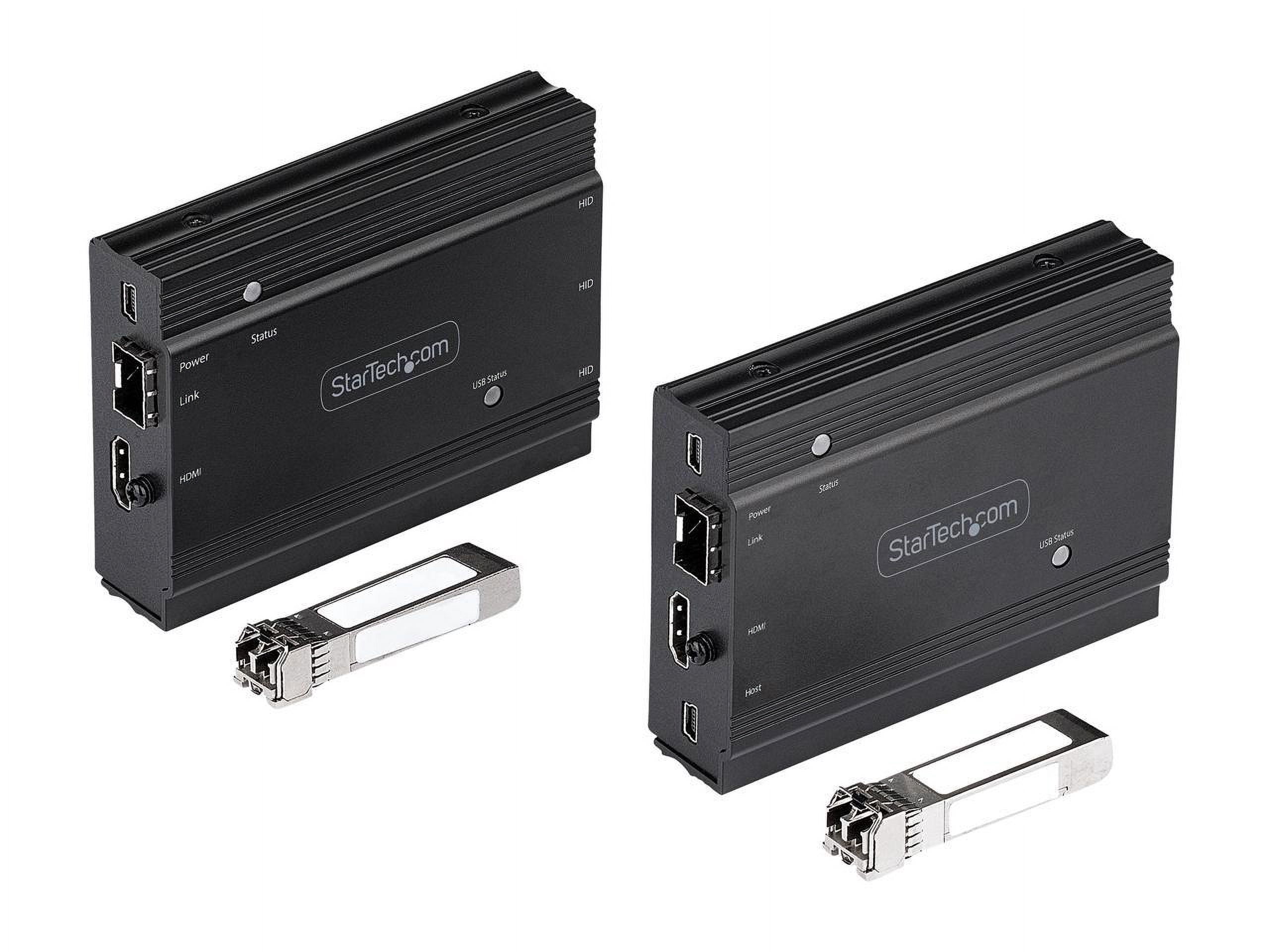 StarTech.com 4K HDMI KVM Extender over Fiber, HDMI Video & USB over Fiber, up to 984ft/300m (MultiMode), 10G MMF SFP+ Modules