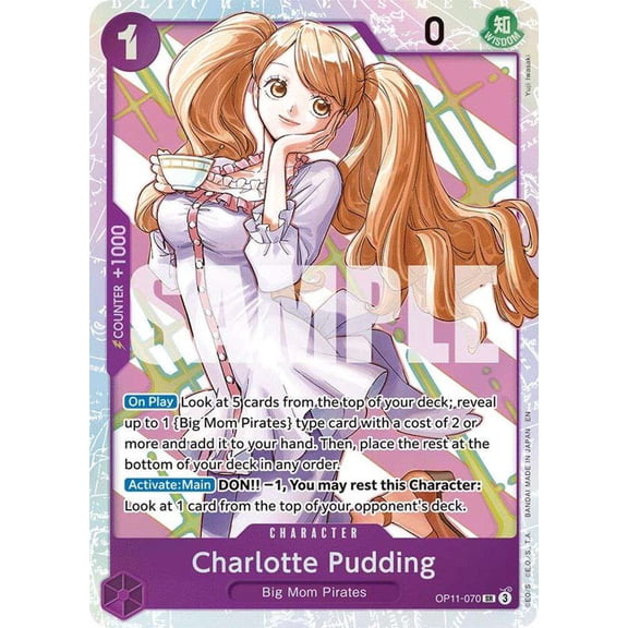 One Piece A Fist of Divine Speed Super Rare Charlotte Pudding OP11-070