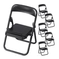 thumbnail image 1 of 6 piezas mini silla plegable modelos de casa de muñecas muñecas en forma de silla soportes de teléfonos celulares bastidores, 1 of 7