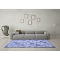 thumbnail image 3 of Ahgly Company Indoor Rectangle Abstract Blue Modern Area Rugs, 2' x 4', 3 of 4