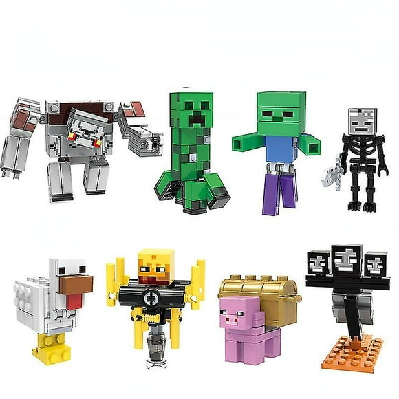 Minecraft Animal Skeleton My Chick Red Rock Monster Zombie World Building Block Minifigures Assembled Educational Toys