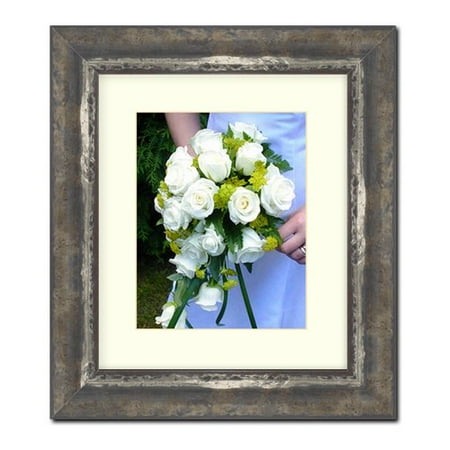 Frames By Mail 20'' x 24'' Frame in Black and Moss Silver
