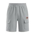 thumbnail image 4 of Corduroy Shorts for Men Summer Casual Breathable Elastic Waist Straight Leg Relaxed Fit Shorts with Pockets, 4 of 4