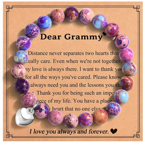 XBage Gifts For Mom Aunt New Mom To Be Bonus Mom Nana Grammy Grandma, Stone Bracelets Birthday Mothers Day Christmas Jewelry Presents For Women3427
