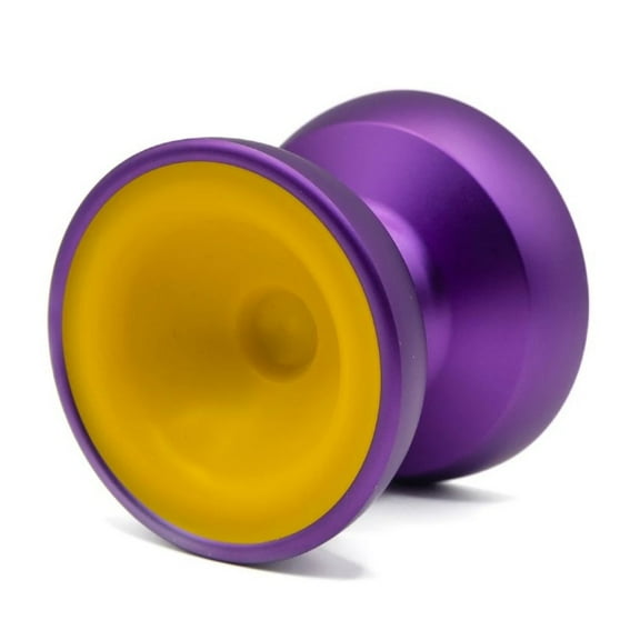 Spintek x MAGICYOYO Metal Skyva 2 Yo-Yo - 6061 Aluminum with Delrin Fingerspin Cap YoYo (Purple with Yellow Cap)