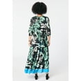 thumbnail image 3 of Roaman's Women's Plus Size Blouson Sleeve Faux Wrap Maxi Dress, 3 of 6