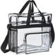 thumbnail image 1 of Unisex Transparent Travel Bag with Mesh Side Bag Portable Lightweight Hiking Trip Pack for Fitness Workout, 1 of 5