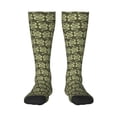 thumbnail image 2 of Picia Women Crew Soft Moisture-wicking Socks Green Snake Pattern Design Cotton Socks, One Size fit All, 2 of 9