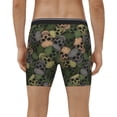 thumbnail image 4 of Xecao Camouflage Skulls Print Boxer Briefs for Men's Stretch Moisture-Wicking Underwear, Mid-Rise Classics breathable fabric, 4 of 7