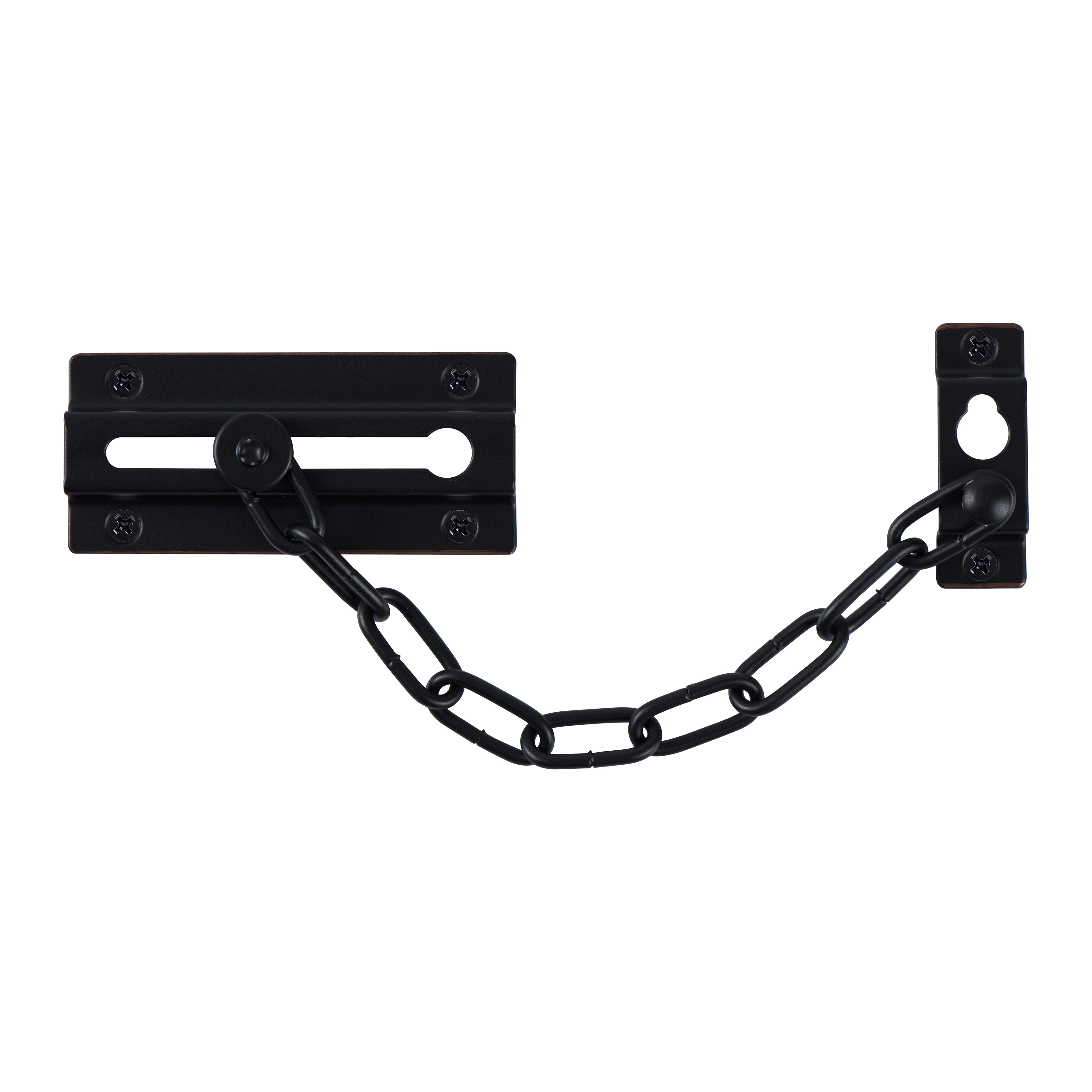 Hyper Tough 4-1/2 Inch Privacy Door Chain in Oil Rubbed Brass Finish with Mounting Hardware