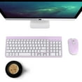 thumbnail image 2 of Wireless Keyboard and Mouse Combo, Cimetech Quiet Keyboard and Adjustable DPI Mouse Set, 2.4GHz USB Ultra Slim Silent Computer Keyboard and Mouse for Laptop, PC, Notebook, Desktop-Purple, 2 of 7